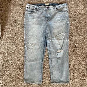 Madewell mid rise classic straight jeans 35